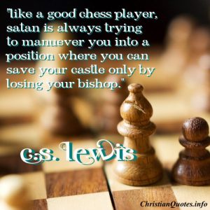 C.S. Lewis Christian Quote - Chess Player