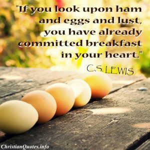 C.S. Lewis Christian Quote - Committed Breakfast