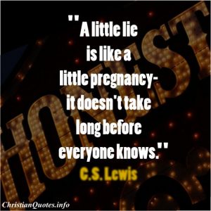 C.S. Lewis Christian Quote - Little Lie