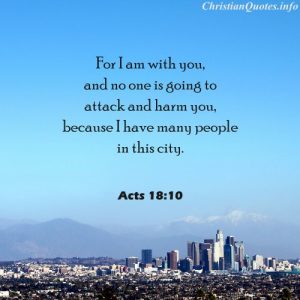 Acts 18:10 Bible Verse - Many People in this City - city with mountains