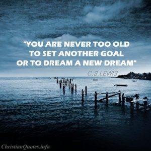 C.S. Lewis Christian Quote - Another Goal - unfinished dock on water