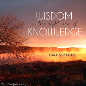 Charles Spurgeon Quote - Wisdom - sunset and fog
