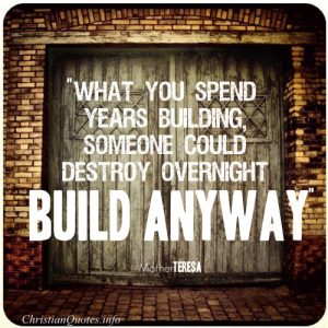 Mother Teresa Quote - Mother Teresa Quote - Perseverance