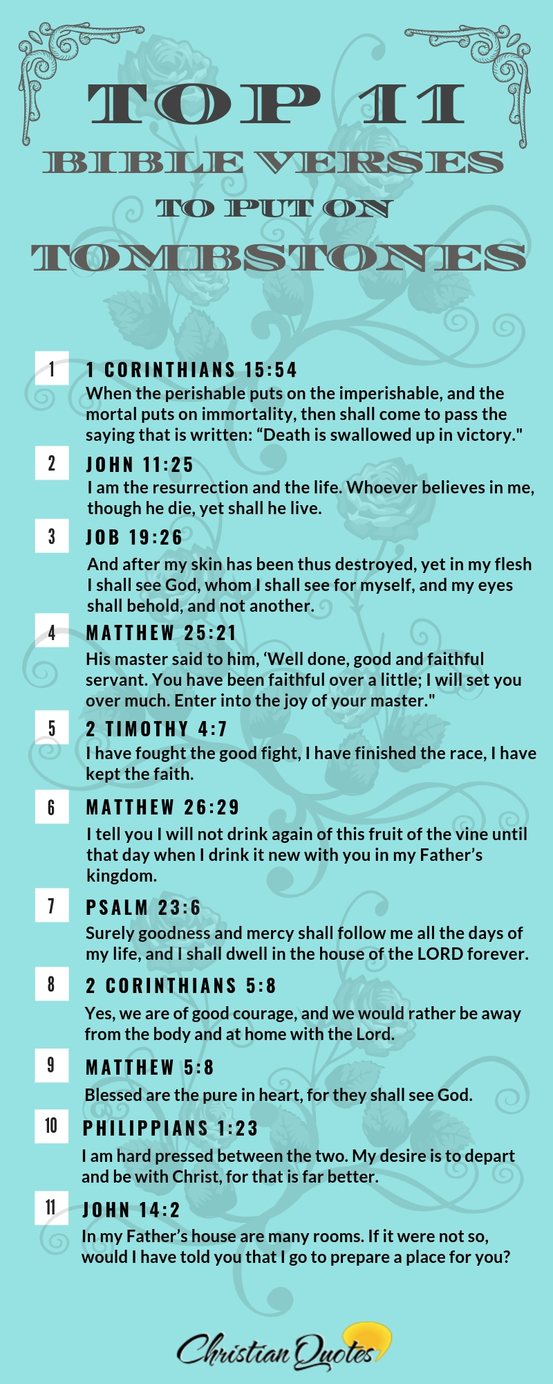Top 11 Bible Verses To Put On Tombstones ChristianQuotes.info