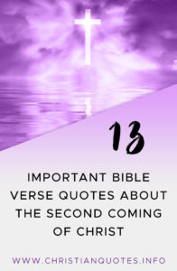 Bible verses second coming of Christ pinterest image